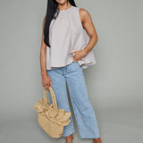 Antoinette Gingham Top - Beige