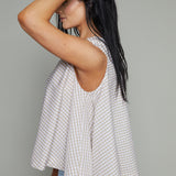 Antoinette Gingham Top - Beige
