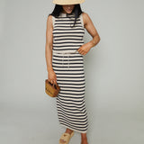 Renae Striped Midi Skirt