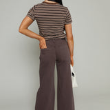 Laura Shrunken Striped Tee