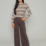 Britta Striped Ribbed Sweater