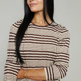 Britta Striped Ribbed Sweater