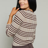 Britta Striped Ribbed Sweater