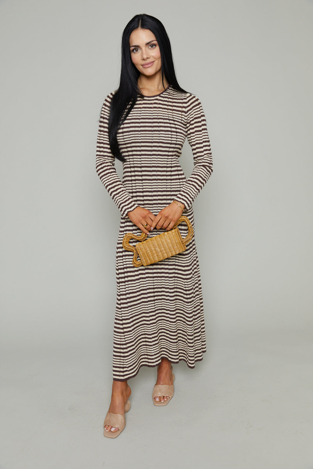 Cambria Striped Rib Maxi Dress – No. 14