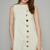Harlow Button Front Shift Mini Dress