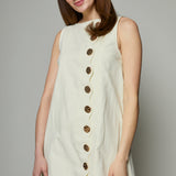 Harlow Button Front Shift Mini Dress