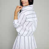Alfie Striped Button Up Top