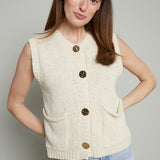 Jackie Button Up Sweater Vest