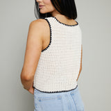 Lenny Crochet Button Front Top