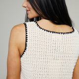Lenny Crochet Button Front Top