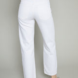 Kirby Bowed Straight Leg Grommet Jeans - Vivid White
