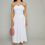 Abigail Poplin Smocked Midi Dress