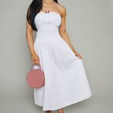 Abigail Poplin Smocked Midi Dress
