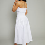 Abigail Poplin Smocked Midi Dress
