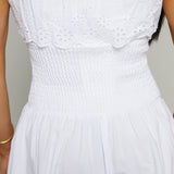 Abigail Poplin Smocked Midi Dress