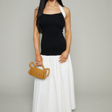 Madilyn Halter Mixed Media Maxi Dress