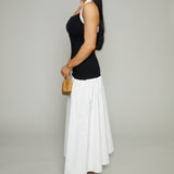 Madilyn Halter Mixed Media Maxi Dress
