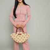 Alenna Fitted Smocked Gingham Top