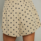 Evans Pleated Polka Dot Shorts