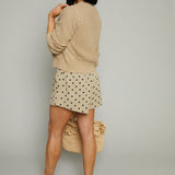 Evans Pleated Polka Dot Shorts