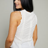 Beatrice V Neck Embroidered Tank