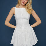Briana Cotton Lace Mini Dress