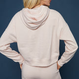 Emerson Cropped Fleece Hoodie - Pink Salt