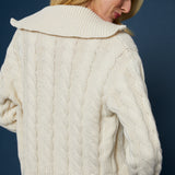 Jessie Cable Knit Zip Up Cardigan