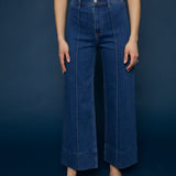 Lana Ankle Pintuck High Rise Wide Leg Jean - Country Club