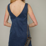 Aubrey Denim Patch Pocket Mini Dress