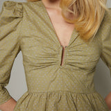 Chandler Peplum Puff Sleeve Blouse