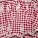 Audrey Embroidered Gingham Pants