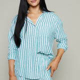 Magnolia Linen Striped Short - La Palma