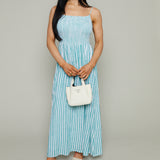 Keller Striped Linen Maxi Dress