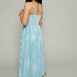 Keller Striped Linen Maxi Dress