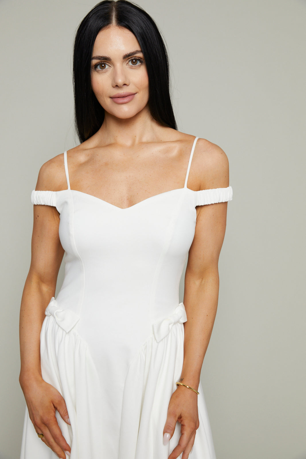 Iris Off The Shoulder Midi Dress