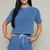 Leon Knit Short - Blue Indigo