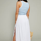 Halley Airy Gauze Midi Skirt