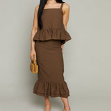 Briana Cropped Peplum Top