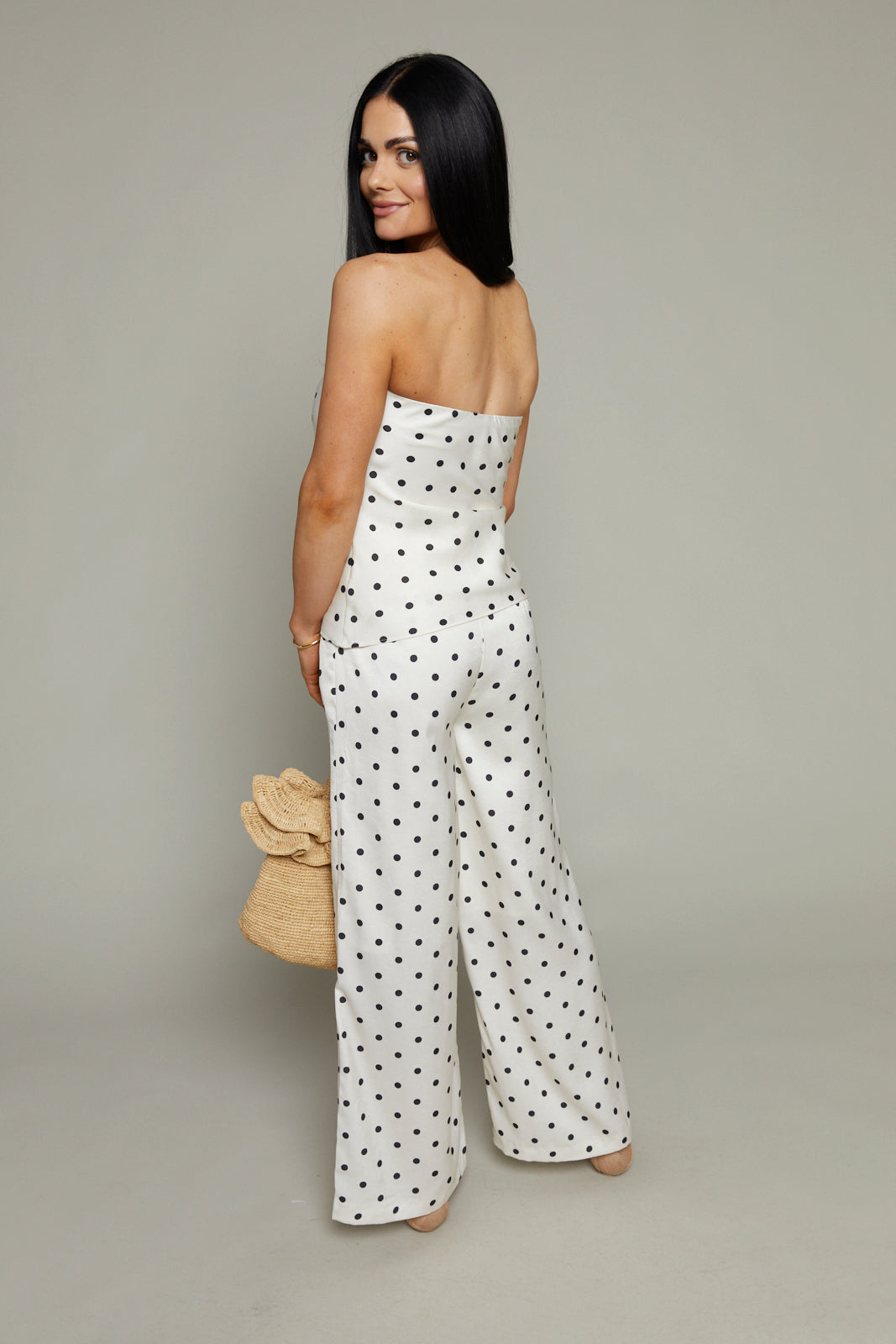 Kent Satin Polka Dot Top