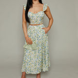 Nova Floral Bustier Crop Top