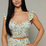 Nova Floral Bustier Crop Top