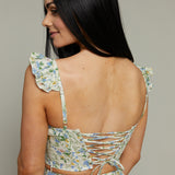 Nova Floral Bustier Crop Top