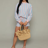 Mercedes Striped French Terry Sweatshirt