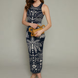 Brandy Palm Sweater Midi Dress