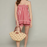 Jones High Waisted Striped Shorts