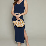 Ona Whipstitch Midi Skirt - Eclipse