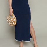 Ona Whipstitch Midi Skirt - Eclipse