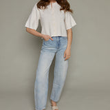 Elodie Short Sleeve Ribbed Knit Cardigan - Ivory