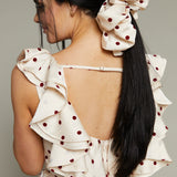 Alexandra Satin Polka Dot Mini Dress